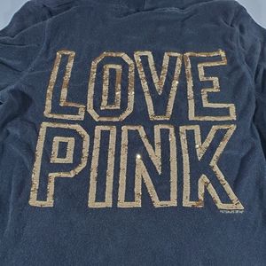 Victoria's Secret Love Pink Women's M Black Hoodie